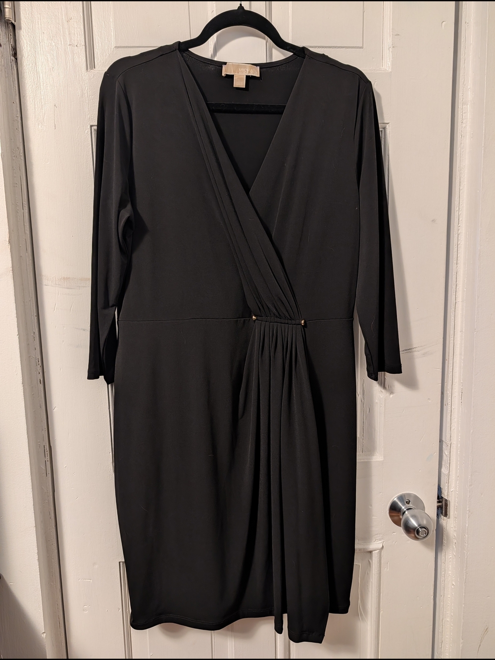 Michael Kors Black Faux-Wrap Dress